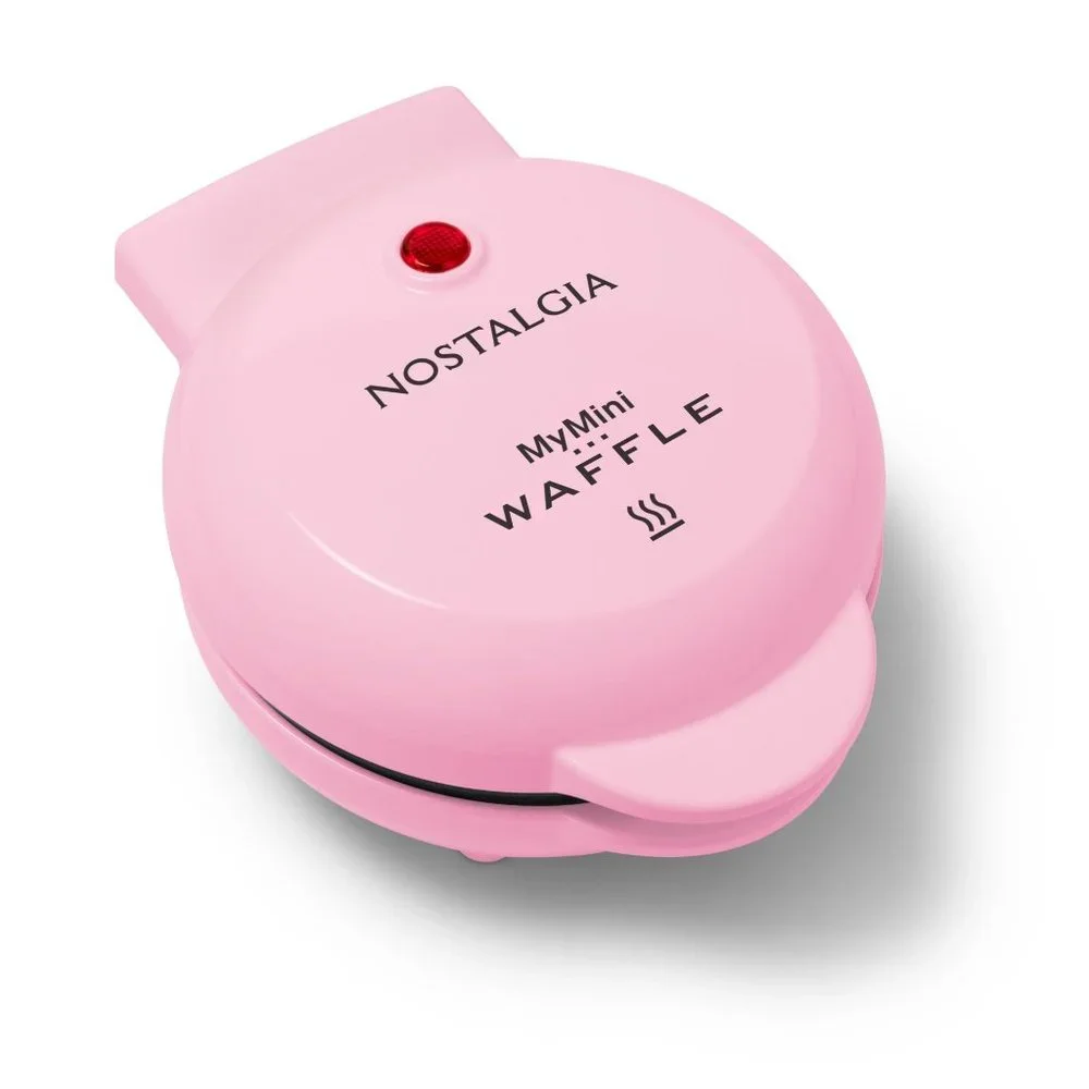 Waffle Maker Pink Nostalgia MyMini Personal Electric - Picture 2 of 5
